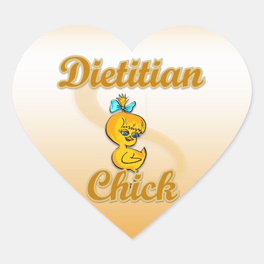 Dietitian Chick Herz-Aufkleber (Vorderseite)