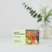 Dietitian Gemüse Smoothie Foto Visitenkarte (Stehend Vorderseite)