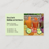 Dietitian Gemüse Smoothie Foto Visitenkarte (Vorderseite)