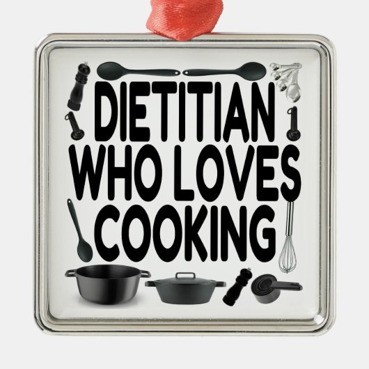 Dietitian Loves Cooking Ornament Aus Metall (Vorne)