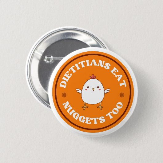 Dietitian Nibbles: Nuggets Edition Button (Vorne & Hinten)