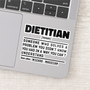 Dietitian Noun Definition Nutrition Coach Funny Aufkleber
