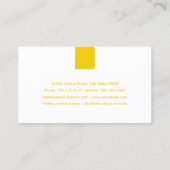 Dietitian Nutritionist - einfach orange gelb Visitenkarte (Rückseite)