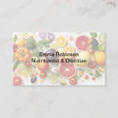 Dietitian Nutritionist Food Theme Business Cards Visitenkarte (Vorderseite)