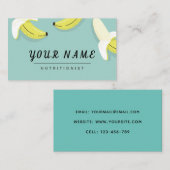 Dietitian Nutritionist Gezeichnet Bananen Niedlich Visitenkarte (Vorne/Hinten)