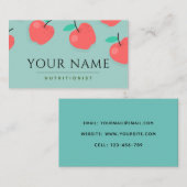 Dietitian Nutritionist Red Apples Frische Früchte Visitenkarte (Vorne/Hinten)