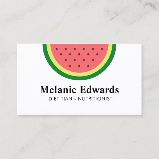 Dietitian nutritionist watermelon business cards visitenkarte (Vorderseite)