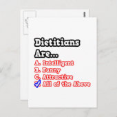 Dietitian Quiz...Joke Postkarte (Vorne/Hinten)