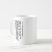Dietitian USA Flag Distressed design Kaffeetasse (Vorderseite Links)