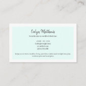 Dietitistische Nährstoff-Foto-Gitter-Collage aquam Visitenkarte (Rückseite)