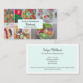 Dietitistische Nährstoff-Foto-Gitter-Collage aquam Visitenkarte (Vorne/Hinten)