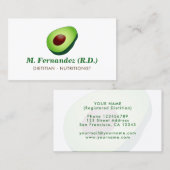Dietizian Nutritionist Avocado Logo Visitenkarte (Vorne/Hinten)