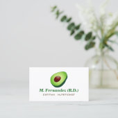Dietizian Nutritionist Avocado Logo Visitenkarte (Stehend Vorderseite)