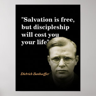 Dietrich Bonhoeffer Zitat zur Rettung Poster