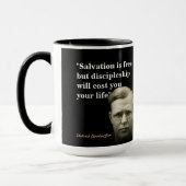 Dietrich Bonhoeffer Zitat zur Rettung Tasse (Links)