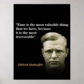 Dietrich Bonhoeffer Zitat zur Zeit Poster (Vorne)