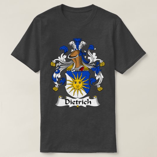 Dietrich Coat of Arms Familienwappen T-Shirt (Design vorne)