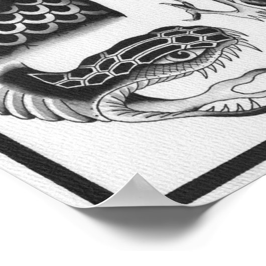 Dietzel Vintag Tattoo Flash Poster (Ecke)