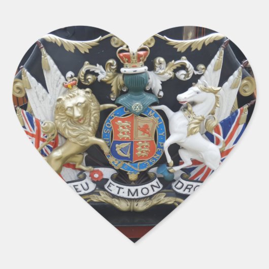 Dieu Et.Mon Droit Heart Sticker (Vorderseite)