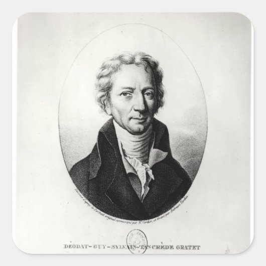 Dieudonne Dolomieu Quadratischer Aufkleber (Vorderseite)