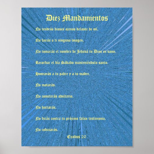 Diez Mandamientos - Aerosol Azul Poster 2 (Vorne)