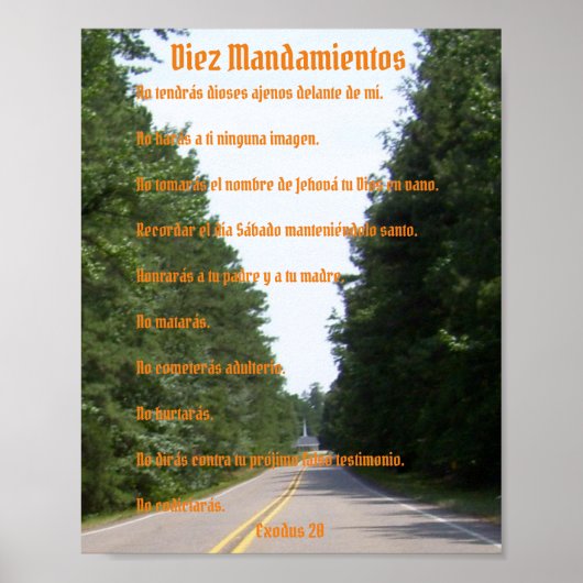Diez Mandamientos - Camino Celestial Poster (Vorne)