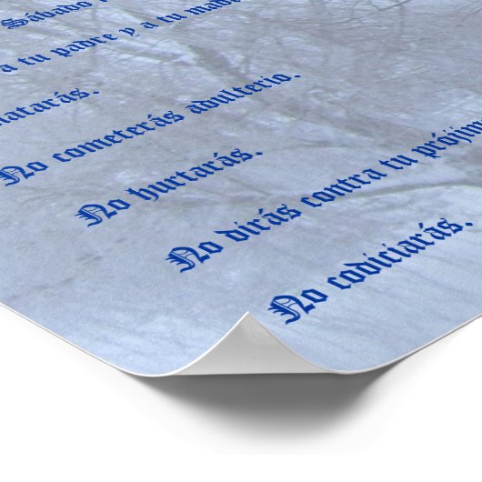 Diez Mandamientos - Invierno Poster (Ecke)