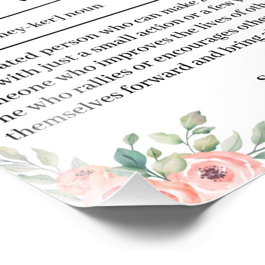 Difference Maker Definition Appreciation for her Fotodruck (Ecke)