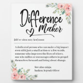 Difference Maker Definition Appreciation for her Fotoplatte (Vorderseite)