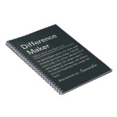 Difference Maker Definition Notizblock (Rechte Seite)