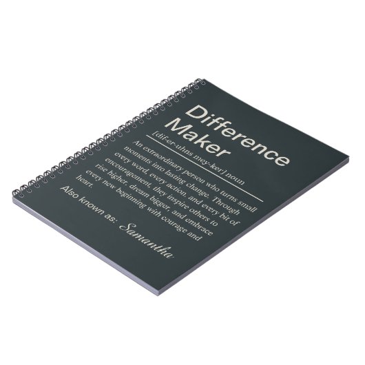 Difference Maker Definition Notizblock (Linke Seite)