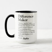 Difference Maker Personalized Appreciation Gift Tasse (Links)
