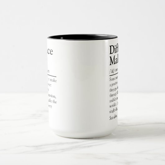 Difference Maker Personalized Appreciation Gift Tasse (Zentrum)