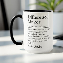 Difference Maker Personalized Appreciation Gift Tasse