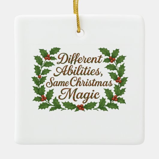 Different Abilities, Same Christmas Magic Keramikornament (Vorderseite)