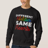 Different Abilities Same Hearts Autism Awareness M Sweatshirt (Vorderseite)