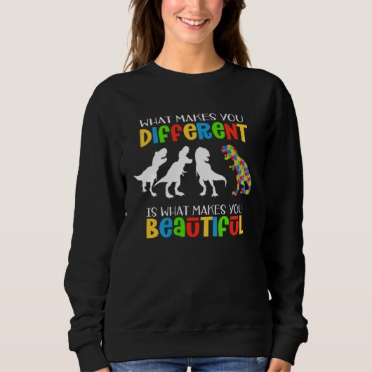 Different Beautiful Autism Awareness Puzzle Piece Sweatshirt (Vorderseite)