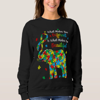 Different Beautiful Autism Awareness Puzzle Piece  Sweatshirt