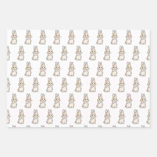 Different bunny  geschenkpapier set (Vorderseite 3)