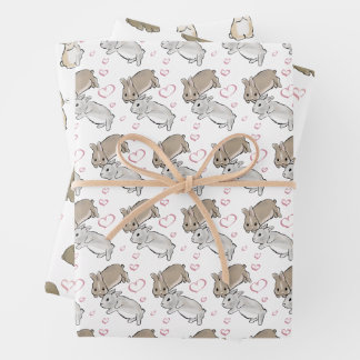 Different bunny  geschenkpapier set