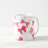 Different colours of pink bows kaffeetasse (VorderseiteRechts)