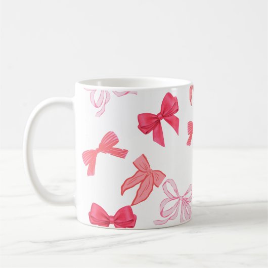 Different colours of pink bows kaffeetasse (Links)