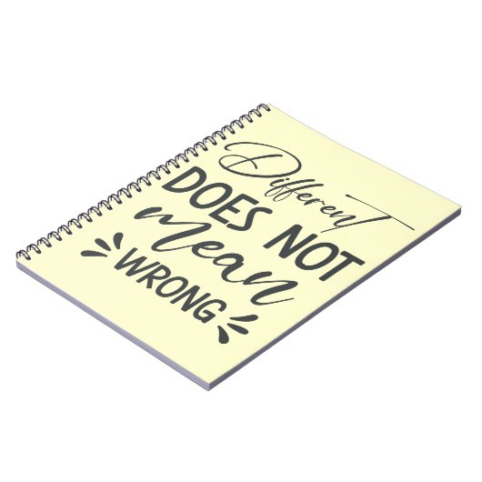 Different Does Not Mean Wrong Notizblock (Linke Seite)