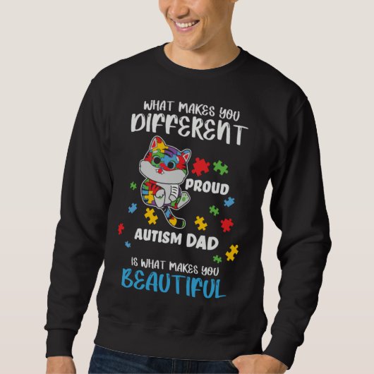 Different Is What Make You Beautiful Proud Autism Sweatshirt (Vorderseite)