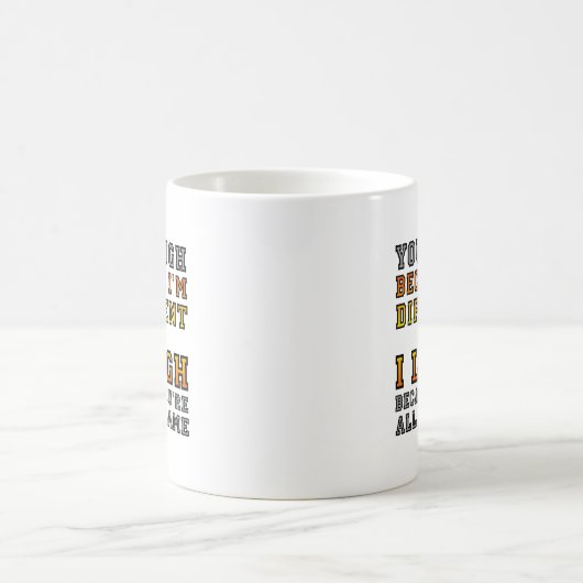Different Laugh Funny Mug Kaffeetasse (Mittel)