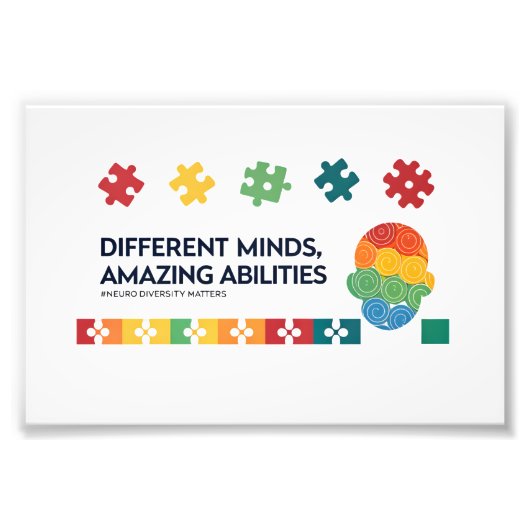 Different Minds Amazing Abilities Awareness Art Fotodruck (Vorne)