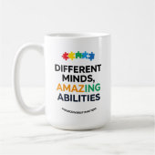 Different Minds Amazing Abilities Awareness Art Kaffeetasse (Links)