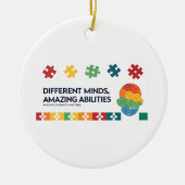 Different Minds Amazing Abilities Awareness Art Keramik Ornament (Vorne)