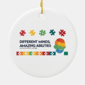 Different Minds Amazing Abilities Awareness Art Keramik Ornament (Hinten)
