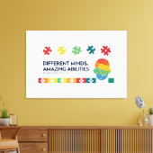 Different Minds Amazing Abilities Awareness Art Leinwanddruck (Insitu (Wohnzimmer))